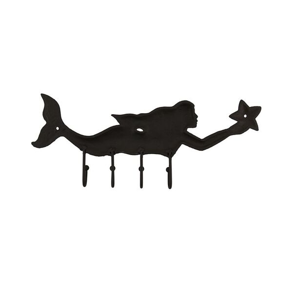 Swimming Starfish Mermaid Cast Iron Wall Hook - Picture 3 of 5